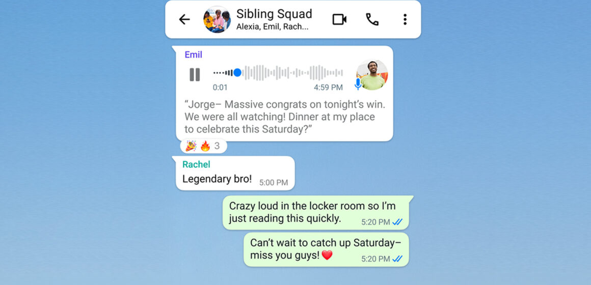WhatsApp introduces voice message transcription feature